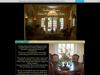 southernhomesestatesales.com snapshot