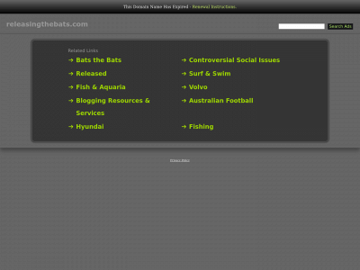 releasingthebats.com snapshot