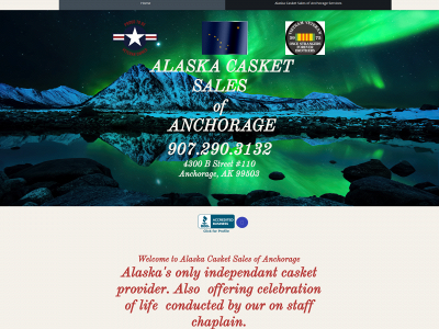 alaskacasketsales.com snapshot