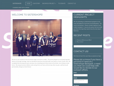 sistershope.net snapshot