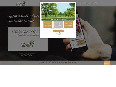 parqueserenidad.com snapshot