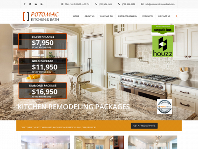 potomackitchenandbath.com snapshot