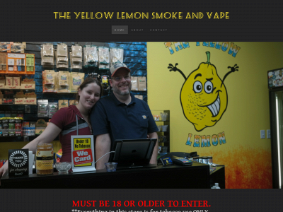 www.theyellowlemonsmokeandvape.com snapshot