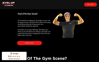 www.levelupgym.fitness snapshot