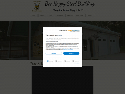 beehappysteelbuildings.com snapshot