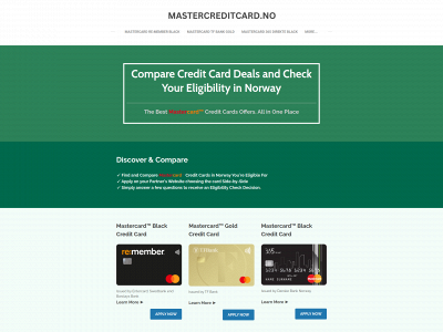 www.mastercreditcard.no snapshot