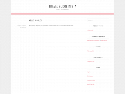 travelbudgetnista.com snapshot