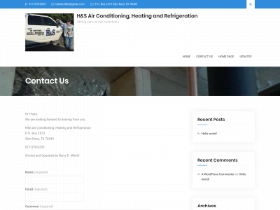 hs-airconditioning.com snapshot