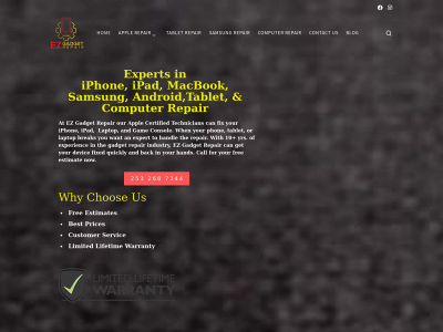 ezgadgetrepair.com snapshot