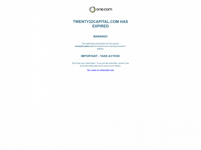 twenty22capital.com snapshot
