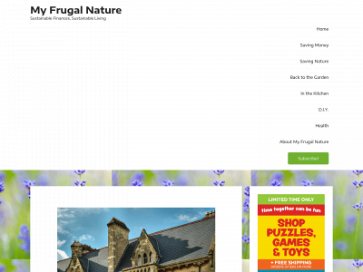myfrugalnature.com snapshot