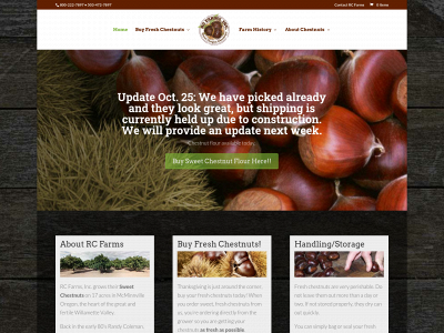 oregonchestnuts.com snapshot