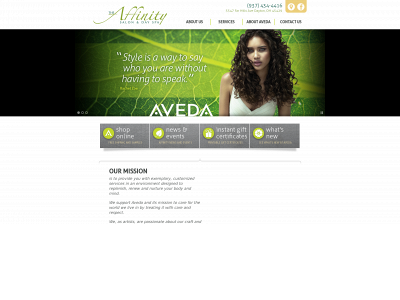affinitysalonspa.com snapshot