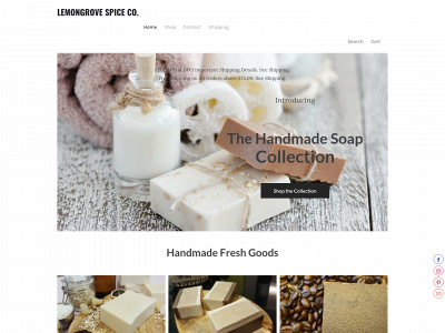 www.lemongrovespiceco.com snapshot