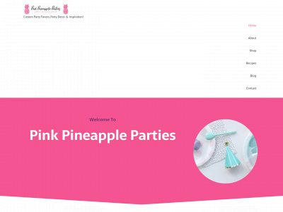 pinkpineappleparties.com snapshot