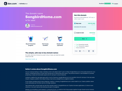 songbirdhome.com snapshot