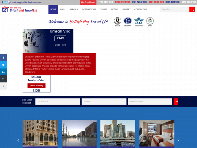 britishhajtravel.com snapshot