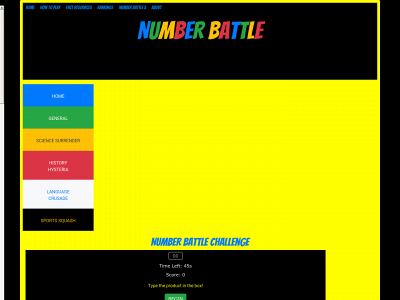 numberbattle.com snapshot