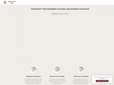 speak-and-learn.com snapshot