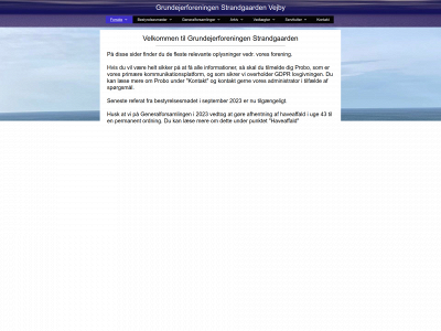 grundejerforeningenstrandgaarden.dk snapshot