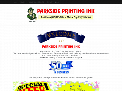 parksideprintingink.com snapshot
