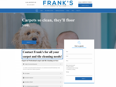 www.frankscarpetandtile.com snapshot