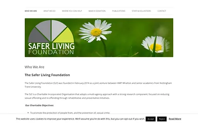 saferlivingfoundation.org snapshot