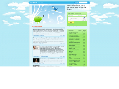 p-tweets.com snapshot