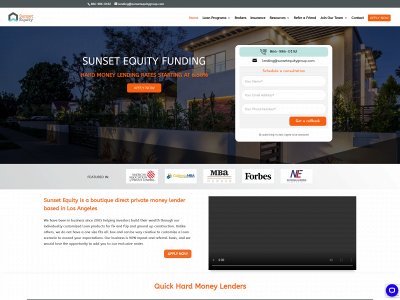 sunsetequityfunding.com snapshot