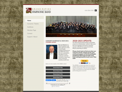 www.grsymphonicband.org snapshot