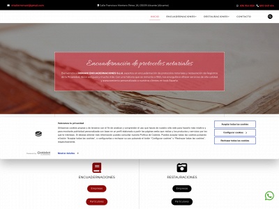romaniencuadernaciones.com snapshot