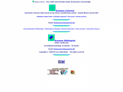 kosmosnet.dk snapshot