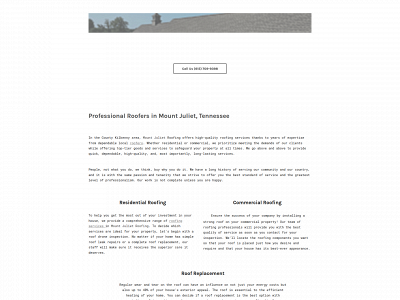 www.mount-juliet-roofing.com snapshot