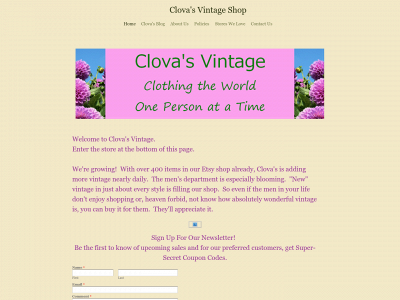 clovasvintage.weebly.com snapshot