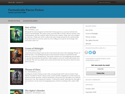 fantasticallyfiercefiction.com snapshot
