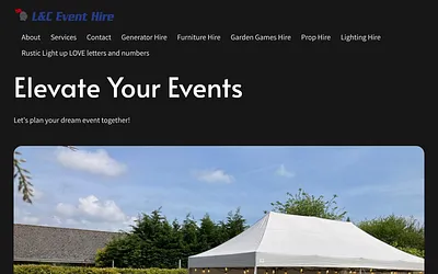 landceventhire.co.uk snapshot
