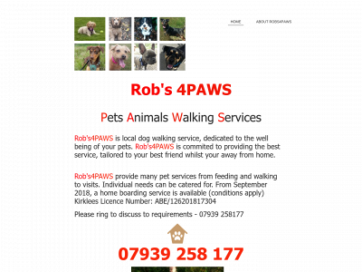 robs4paws.co.uk snapshot