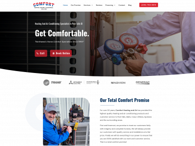 comfortheatingandairinc.com snapshot