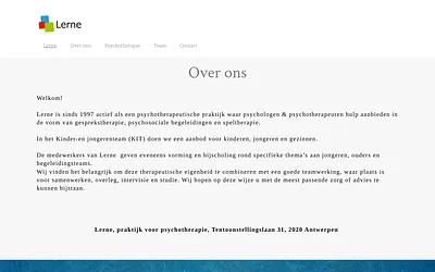lerne-praktijk-voor-psychotherapie.be snapshot