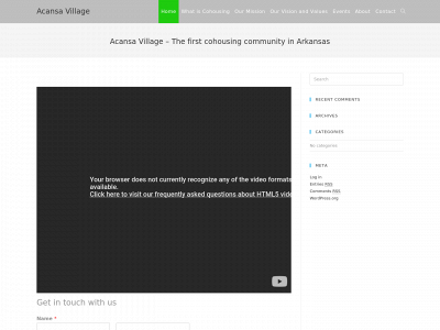 acansavillage.org snapshot