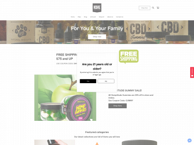 www.korecbdstore.com snapshot
