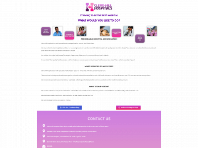 clevehillhospital.com snapshot