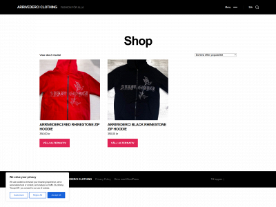 arrivederciclothing.se snapshot