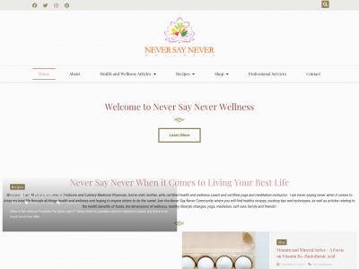 neversayneverwellness.com snapshot