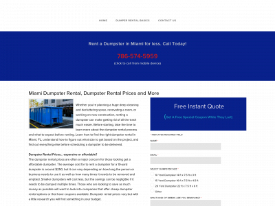 www.miamifldumpsterrental.com snapshot