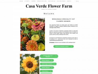 casaverdeflowerfarm.com snapshot