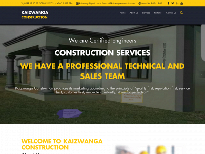 kaizwangaconstruction.com snapshot