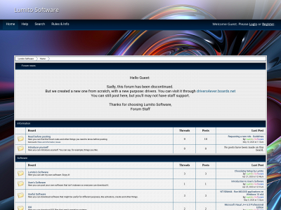 lumitosoftware.boards.net snapshot