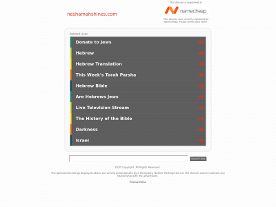 neshamahshines.com snapshot