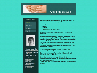 anjas-fodpleje.dk snapshot